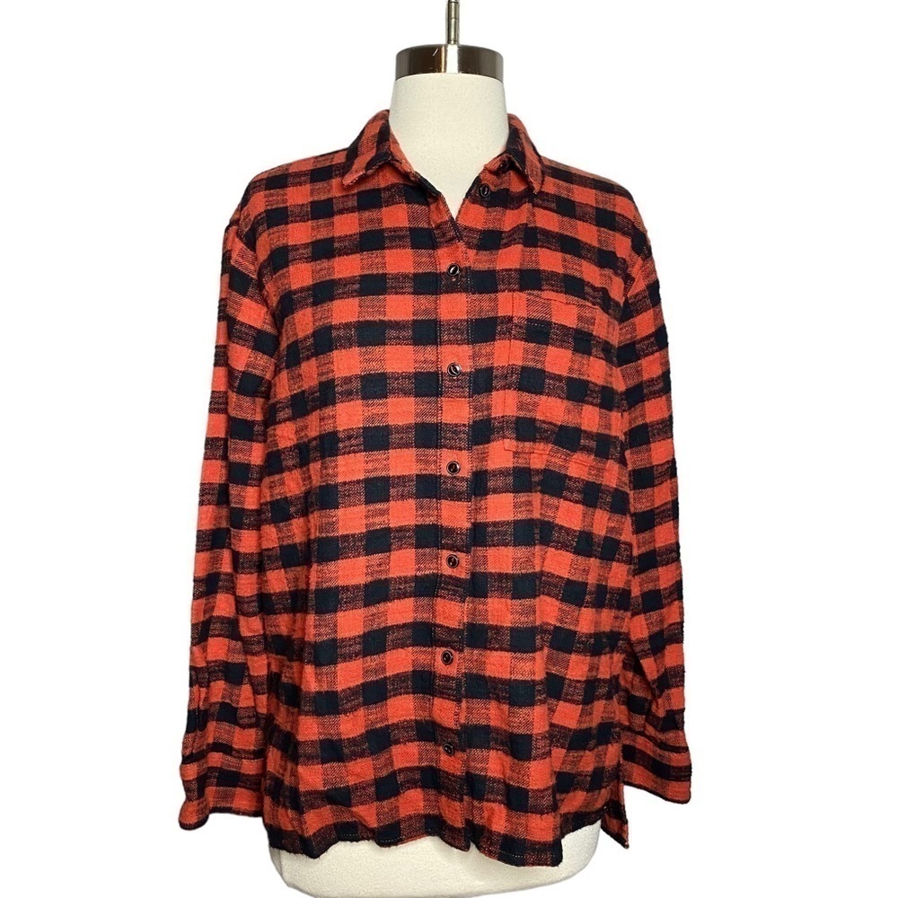 Madewell Flannel Oversized Ex-Boyfriend Shirt in Buffalo Check S
